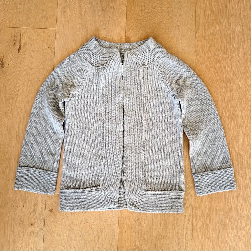 J. Crew Heather Light Gray Women's 3/4 Sleeve Cardigan - XS